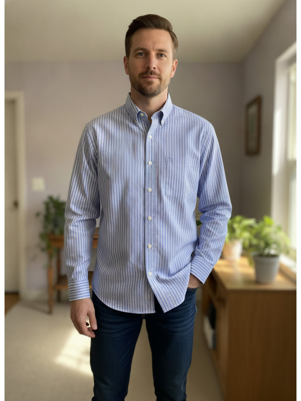 New Without Tags | Arrow | Men's | L | Classic Fit Striped Shirt